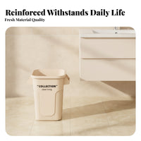 Wide-Opening Trash Can with Handles | Large Capacity Design, Space-Saving Tapered Shape, Rectangular Trash Can, for Kitchen