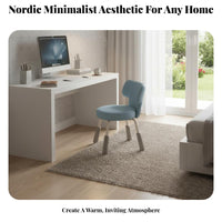 Armless rotating Chair Support Armless Upholstered Caster Chair for Adults