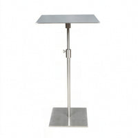 Height Adjustable Side Table Electroplated Metal Side Table Modern for Bedroom