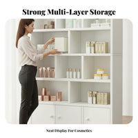 Multi-Layer Display Cabinet Large Capacity Retail Product Display Rack Stable Load-Bearing Multi-Tier Storage Unit for Collectors, Homeowners, Bedroom