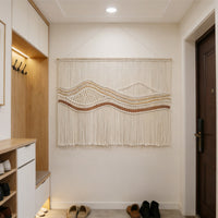 Macrame Wall Tapestry Beige Home Decor Easy to Assemble