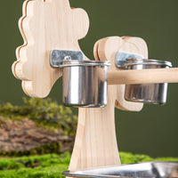 Bird Stand with Cups billowyShaped Tree Bird Stand