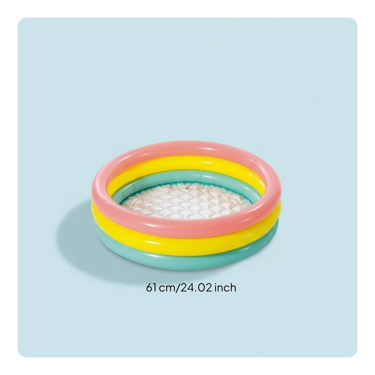Easy to Inflate Three-Circle Kids Pool Portable Round Inflatable Pool for Outdoor, Backyard, Patio