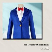 Detective Conan Kudo Shinichi Cosplay School Uniform for Men, Halloween, Comic Convention