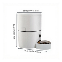 App-controlled pet feeder, timed meals
