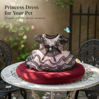 Pet Dog Cat Princess Dress Thin Lace Wedding Gown for Small Dogs