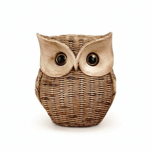 Owl Figurine Rustic Owl Decor Tabletop for Entryway