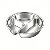 Compartmented Steaming Plate Raised Walls Divided Steamer Tray Polished Rim