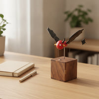 Wooden Ornament with Hovering Figure Handmade Wooden Dynamic Toy Whimsical for Desk