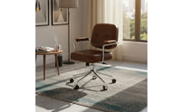 Adjustable Height Ergonomic Office Chair Sturdy Construction Rolling Computer Armchair Pressure Relief Rolling Task Chair with Armrests Wide Seat for Students, Dorm Room