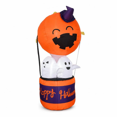 Inflatable with Pumpkin and Ghosts Inflate Pumpkin Ghost Inflatable Yard Decoration Self-Inflating Eye-Catching