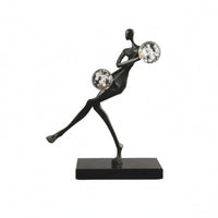 Metal Abstract Figure Sculpture Balancing Figure Statue Minimalist Style Abstract Metal Statue