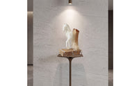 Horse Statue with Marble Base Elegant Horse Sculpture Minimalist for Entryway