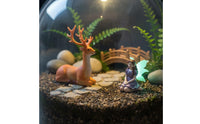 Fairy and Deer Ornament Glow in the Nighttime Fairy Garden Figurines Miniature Deer Figurine for Bonsai Display, Yard Decor
