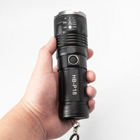 Zoomable White Laser Flashlight with Power Bank Function, 15W, Waterproof