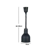 Telescopic Food Warming Lamp Hanging Food Warmer Lamp Adjustable Dome-Shaped for Restaurants, Hotels, Caterers, Supermarket