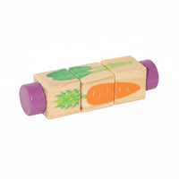 kids Block Puzzle Cognitive Rotating Puzzle Portable Wooden Shape-Matching Game for Little Ones