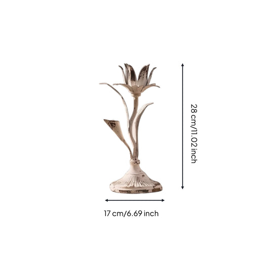 Wrought Iron Tree Branch Candelabra Rustic Branch Candle Holder Shabby Chic Taper Candle Holder Tabletop for Brides, Dining Table, Wedding