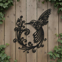 Hummingbird Silhouette Decor Rust Resistant Avian Silhouette Wall House Embellishments Decoration for Yard