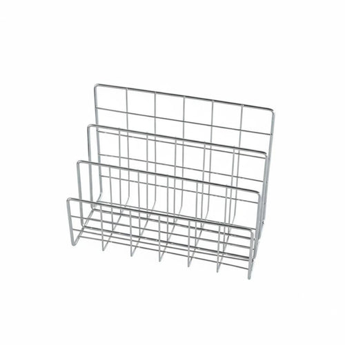 Desktop Book Stand Space Saving Metal Grid Storage Rack Keeps Desk Organized Metal Wire File Sorter for Students