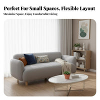 2-Seater Loveseat Light Luxury & design Upholstered Two-Seater Nordic Design Sofa for Apartment Dwood and engineered materialsllers, partners, Living Room, Small areas, Lounge Area