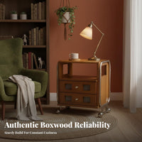 Nightstand with Drawers Ample Storage 2-Drawer Bedside Table Easy to Assemble