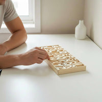 Wooden Alphabet Letter Set Craft Wood Letters with Tray for Home Decor, Crafters
