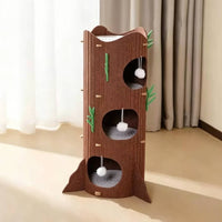 Kitten Tree with Cave Winter Warm Pet Furniture Stable Base for Living Room