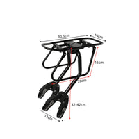 Compatible Cycle Rear Rack with Mounting Plate Adjustable Rear Cargo Rack Stable Lightweight for Commuters, Cyclists, Commuting
