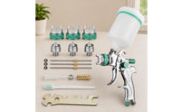HVLP Multi-Nozzle Upper-Reservoir Feed Versatile Sprayer for Painters, Hobbyists, Automotive Painting, Car Refinishing, Workshop