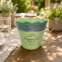 2 Pieces French Design Flower Pot Multi-Purpose Lace Border Planter