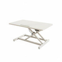 Two-tierTier Design Height Adjustable Desktop Workstation Spacious Work Surface Adjustable Sit-Stand Desk Riser Non-Slip Base Standing Desk Platform with Keyboard Tray Built-in Device Slot for Telecommuting Workers