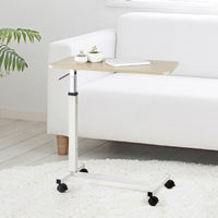 Bedside Table with Wheels Hospital Bed Firm Table for Home Care