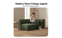 Tofu Block Sofa Minimalist Design Living Room Seating Vintage Inspired Ergonomic Support for Families, Young Adults, Bedroom