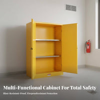 15 Gallon Harmful Material Cabinet Cabinet Heavy-Duty Construction for Homeowners, Factory, Factories, Workshops