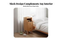 Slim Nightstand Versatile Slim 2-Drawer Cabinet No Assembly Required for Bedroom
