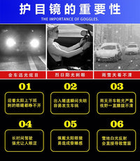 Car Sun Visor Anti-Glare Mirror, Day and Night Mirror, Anti-Dazzle for High Beams, Car Interior Accessory