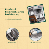Rustproof stainless steel dish rack