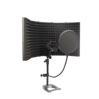 5-Door Metal Microphone Isolation Shield with Pop Filter