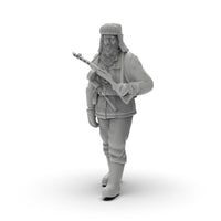 1/72二战俄军士兵1/64白模1/35小摆件微缩素体微型兵人3D打印模型