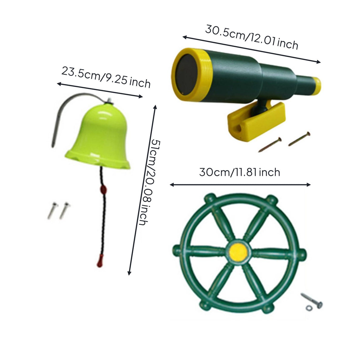 Sparks Creativity Playhouse Steering Wheel and Telescope Set Sturdy Plastic Playset Accessory Kit Colorful Design Kids Pirate Ship Play Accessories Polished Surface for Toddlers