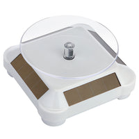Solar Powered Rotating Display Stand for Watches, Phones, Glasses