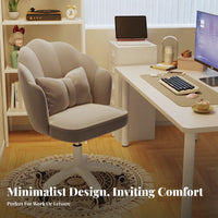 Upholstered Shell Chair with casters effortlessRolling Casters Vanity Stool