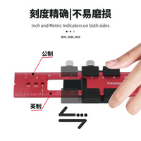 新款铝合金定位尺木工标尺划线尺角度尺16/20/30cm量规量具DIY