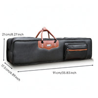 Erhu Carrying Case with Shoulder Strap Textured Double Instrument Case Portable Erhu Carry Bag for Travel
