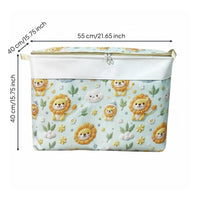 Foldable Storage Box Water-Resistant-Resistant Steel Frame Storage Bag Double Zipper Zippered Clothes Container for Students