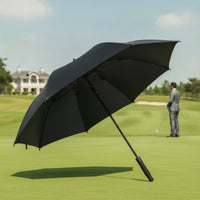 Waterproof Push Open Umbrella Windproof Umbrella with Fiber Ribs Heavy Duty Large for Businesses