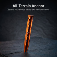 Heavy Duty Tent Pegs Metal, 31cm Aluminum Stakes for Hard Ground, Camping Pegs f #variant:Orange