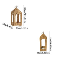 Woven Lantern Handwoven Rattan Lantern Handmade for Patio, Garden