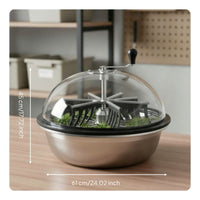 Bowl Trimmer Lightweight and Portable Bowl Leaf Trimmer Clear Top Cover Manual Rotate Cutter for Harvesting, Greenhouse
